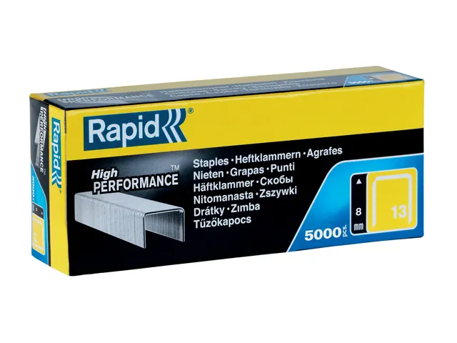 Nieten Rapid 13/8 gegalvaniseerd standaard 5000 stuks
