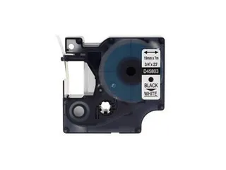Label Tape Dymo Compatible 45803 19mm Zwart Op Wit - 2