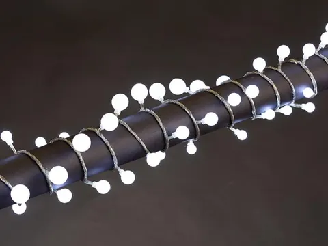 Aura LED - 6m - 90 Bolletjes - WIT - Transparante Kabel - Modulator -