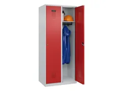 locker,HxBxD 1850x800x500mm,2vak,vak B 400mm,cil.-slot,staand op vloer