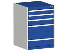 ladekast HxBxD 900x650x525mm 5laden romp RAL7035 front RAL5010