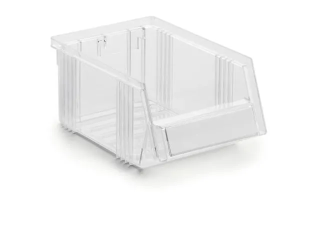 Transparante Zichtbakken Hxbxd 75x105x165mm Polystyreen Grijpopening