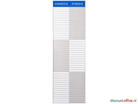 In-uit Bord 45 Namen Aluminium Aan/afwezigheidsbord