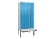 locker voor scheiding van kleding,HxBxD 2120x900x815mm,3vak