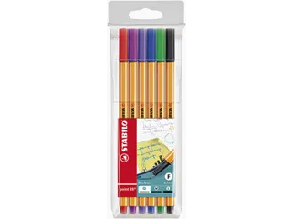 Fineliner Stabilo Point 88 0.4mm 6 Stuks Assorti - 1