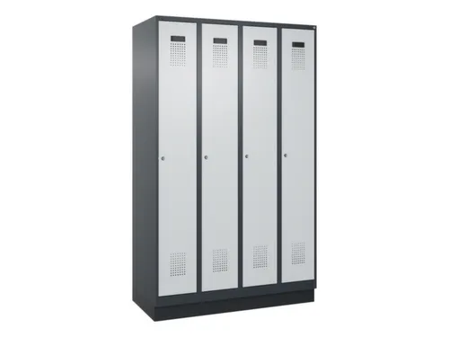 locker voor scheiding van kleding,HxBxD 1950x1200x500mm,4vak