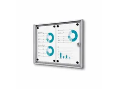 Muurvitrine Indoor Vergrendelbaar Brandwerend 2xA4 Zilver