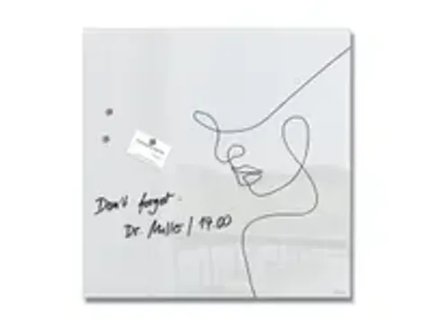 OUTLET Glas-magneetbord Sigel Artverum Line Art. 480x480x15 mm