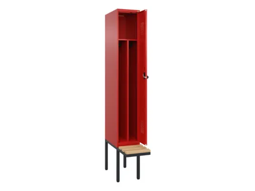 locker met bank,voor scheiding van kleding,HxBxD 2120x300x815mm,1vak