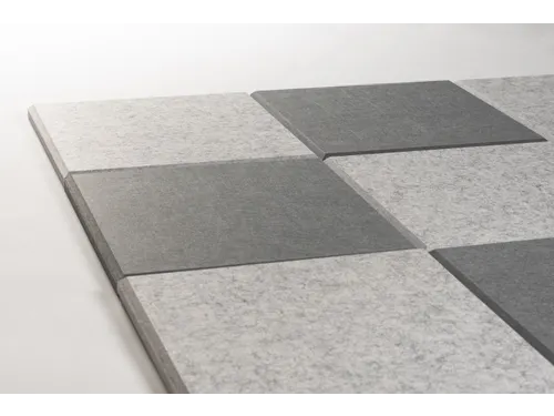 Akoestische PET-vilt wandtegels 30x30cm Combi Grijs 12 Stuks