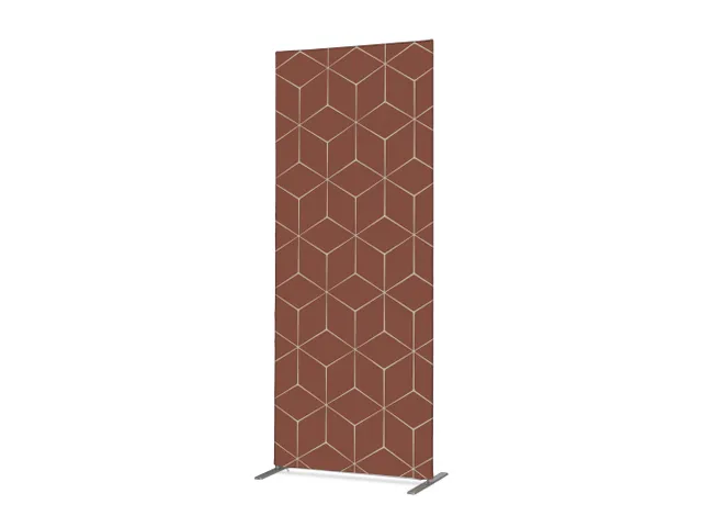 Scheidingswand Textiel Deco 100x200cm Hexagon Roest bruin