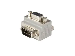 Rechts gehoekte DB9 naar DB9 Seriële kabel adapter Type 2 - M/F
