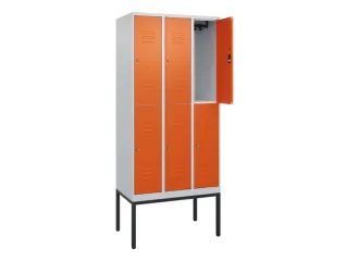 dubbeldekse locker,HxBxD 2120x900x500mm,3x2vak.,vak B 300mm,cil.-slot - 2