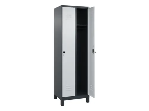 locker,HxBxD 1950x600x500mm,2vak,vak B 300mm,draaigrendel,voeten