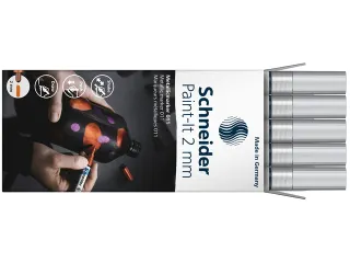 Metallic marker Schneider Paint-It 011 2mm zilver metallic - 6