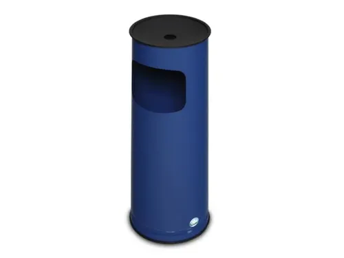 Combi-Asbak 610x250mm Aluminium Asbakopzet Zwart Blauw 17 Liter