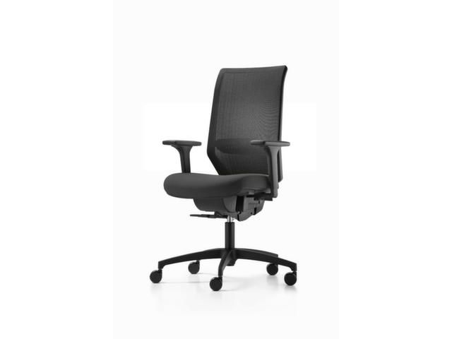 Dauphin Bureaustoel Shapemesh Plus Hoge Rug Zwart | KantoorBureaustoel.nl