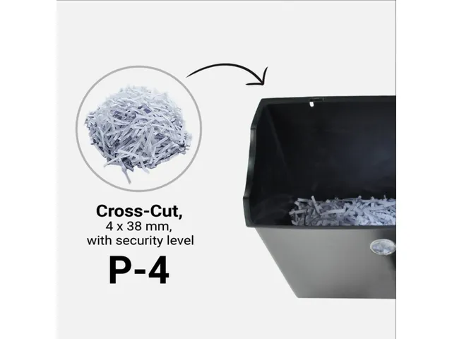 Papiervernietiger 8 Vel 4x38 mm 11 Liter