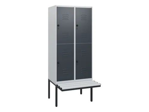 Dubbeldekse dekenkist,HxBxD 1950x800x815mm,2x2vak.,vak B 400mm
