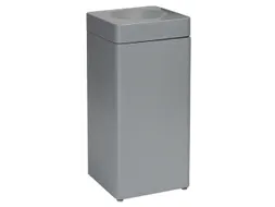 afvalbak,zelfblussend,40l,HxBxD 760x350x350mm,kop grijs