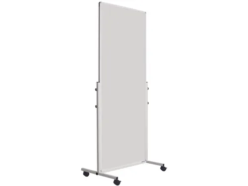 Dubbelzijdig Whiteboard 180x75cm Mobiel Emaille wit profiel