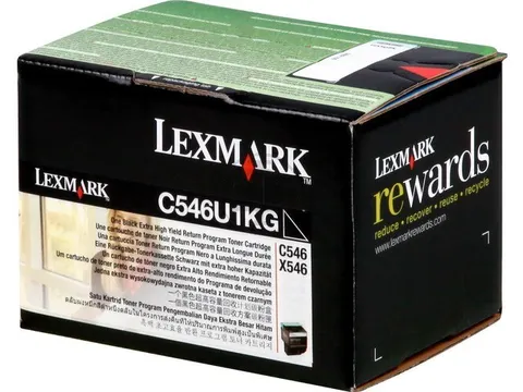 Tonercartridge Lexmark C 546 u 1 kg Retourprogramma Zwart