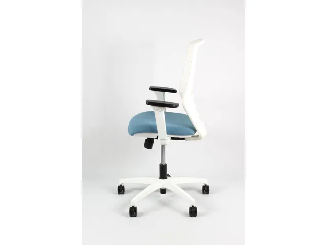 Chaise de bureau Linea Tekna White 01 bleu clair/blanc