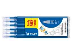 Rollerpenvulling Pilot Frixion 0.7mm Blauw Medium Punt 6 stuks