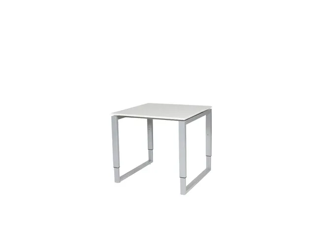 Domino Plus Bureau Hoogte Verstelbaar 800x800mm Wit 25mm Alu O-Poot