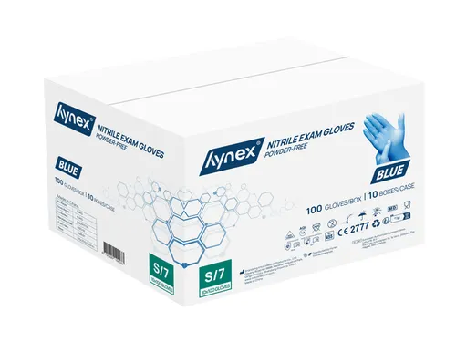 Handschoen Hynex Maat S nitril 100stuks blauw