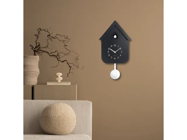 Wandklok NeXtime Twitter 21,5x41,5 cm zwart