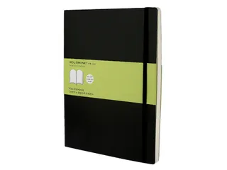 Notitieboek Moleskine XL 190x250mm blanco soft cover zwart - 1