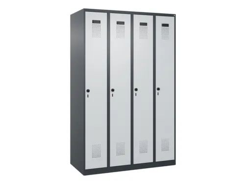 locker voor scheiding van kleding,HxBxD 1850x1200x500mm,4vak