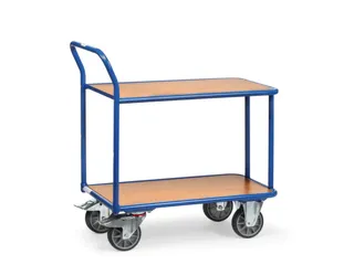 tafelwagen,draagverm. 400kg,2etage(s),laadvl. LxB 1000x700mm,houtetage - 1