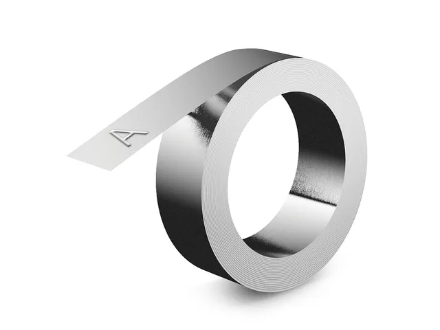 Reliëftape Dymo embossing zelfklevend aluminium 12mm zilver