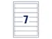Etiquettes blanches pour dos de classeur larges, 38x192mm 10 feuilles,