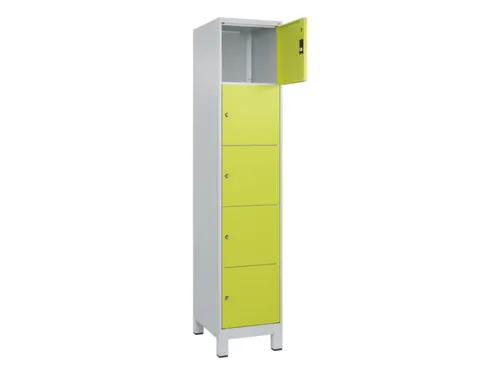 lockerkast,HxBxD 1950x400x500mm,1x5vakken,vak B 400mm,cil.-slot,voeten