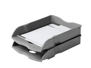 Brievenbak HAN Re-LOOP A4/C4 stapel- en nestbaar, grijs 100% gerecycle - 3