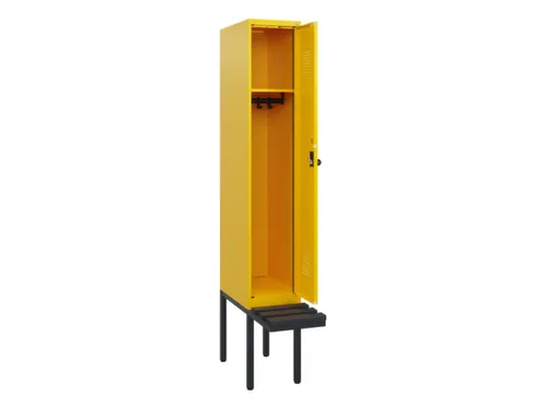 locker met bank,HxBxD 1950x300x815mm,1vak,vak B 300mm,draaigrendel