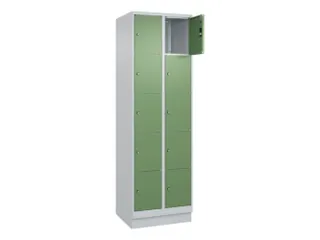lockerkast,HxBxD 1950x600x500mm,2x5vakken,vak B 300mm,cil.-slot,sokkel - 1
