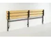 banc pliable,HxLxP 780x2000x380mm,barrettes en bois