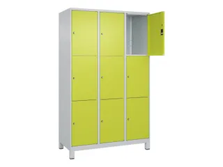lockerkast,HxBxD 1950x1200x500mm,3x3vakken,vak B 400mm,cil.-slot - 1
