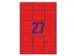 Gekleurde etiketten Avery Zweckform 63.5x29.6mm Neon Rood 675 Stuks