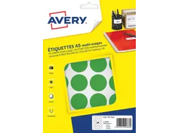 Avery PET30V ronde markeringsetiketten diameter 30mm groen