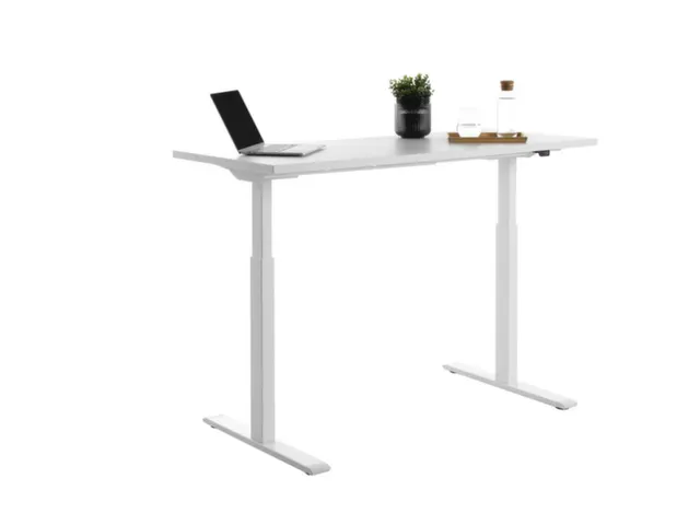 Elektrisch ihv bureau,HxBxD 700-1200x1400x600mm,blad wit,T-voet wit