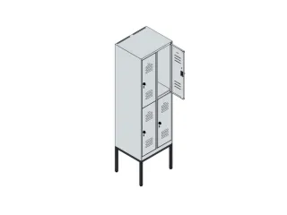 dubbeldekse locker,HxBxD 2120x600x500mm,2x2vak.,vak B 300mm - 3