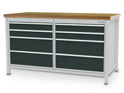 werkbank met opbergruimte,HxBxD 859x1500x750mm,multiplexblad