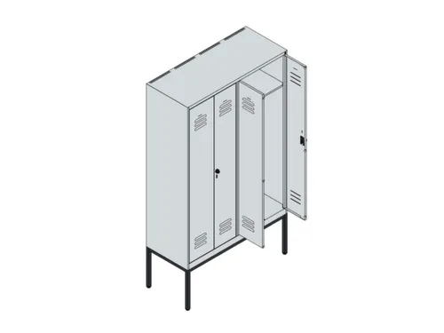 PBM-locker,HxBxD 2120x1200x500mm,4vak,vak B 300mm,cil.-slot