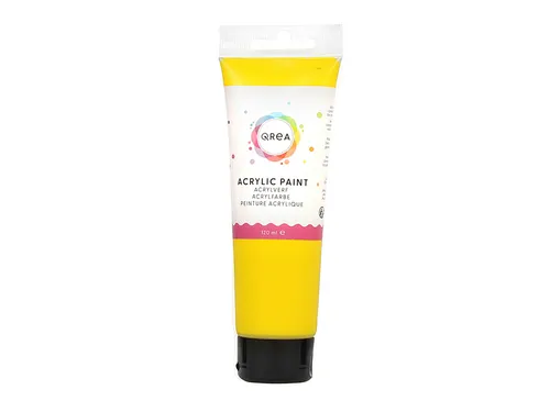 Acrylverf Qrea 120 ml primair geel