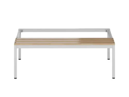 zitbank,v. garderobekast/lockersysteem,HxBxD 420x1185x800mm,hardhout